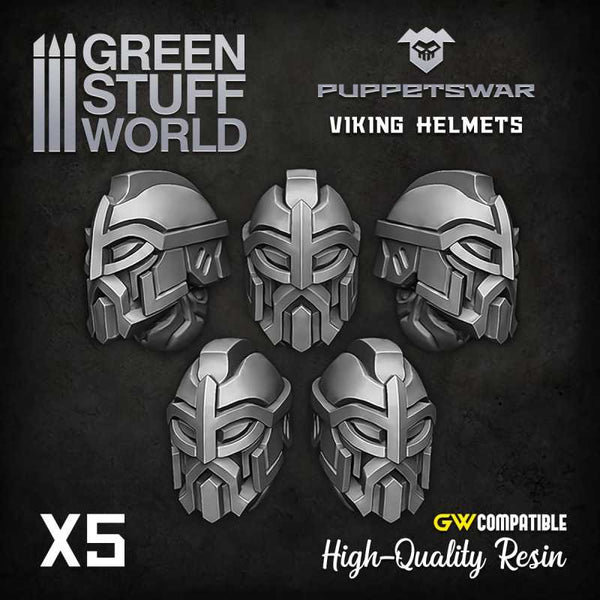 GREEN STUFF WORLD Puppetswar Viking Helmets (5)