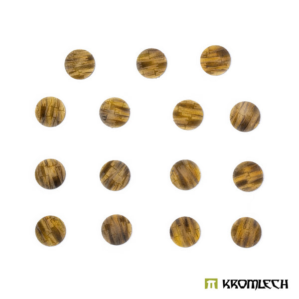 KROMLECH Wooden Planks 25mm Round Base Toppers