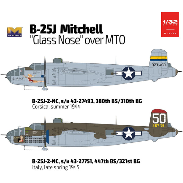HONG KONG MODELS 1/32 B-25J Mitchell "Glass Nose" over MTO