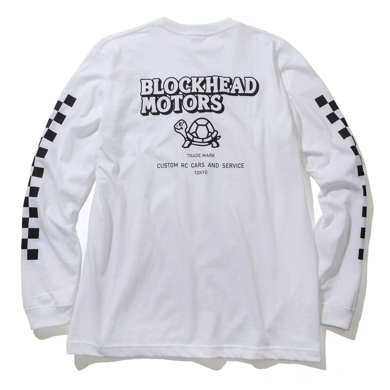 BLOCKHEAD MOTORS Long Sleeve T-Shirt White - XL