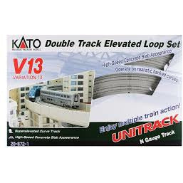 KATO N Unitrack Double Track Elevated Loop Set V13