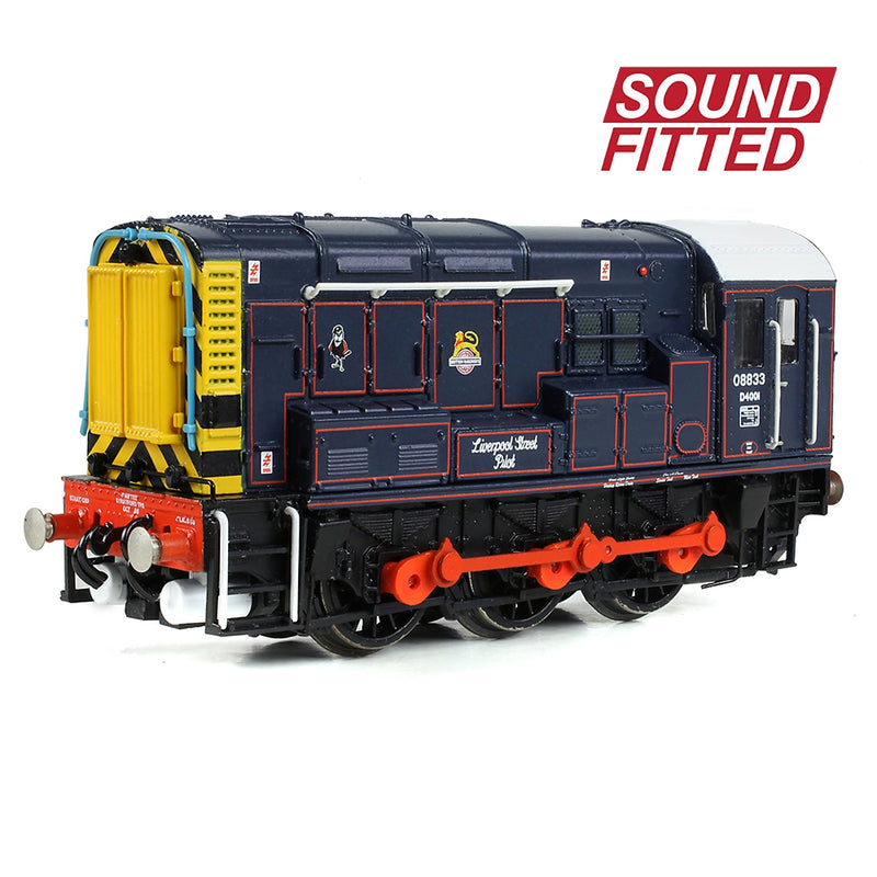 GRAHAM FARISH N Class 08 08833 'Liverpool Street Pilot' BR/GER Lined Blue (Early Emblem) DCC Sound Fitted