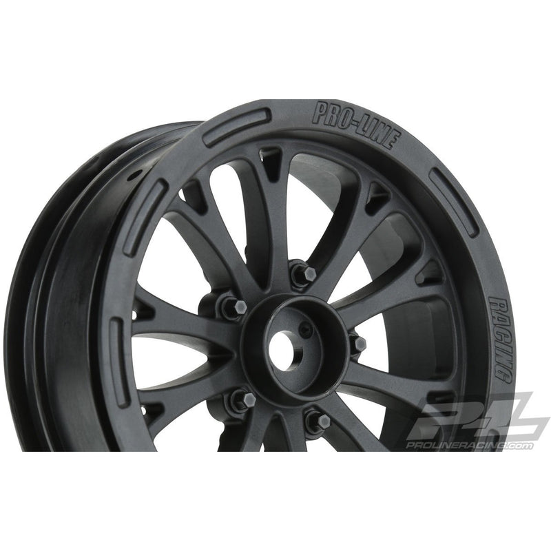 PROTOFORM Pomono Drag Spec 2.2 Black Front Wheels (2) For Slash 2WD