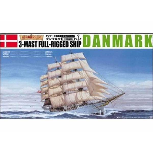 AOSHIMA 1/350 3-Mast Full-Rigged Ship Danmark