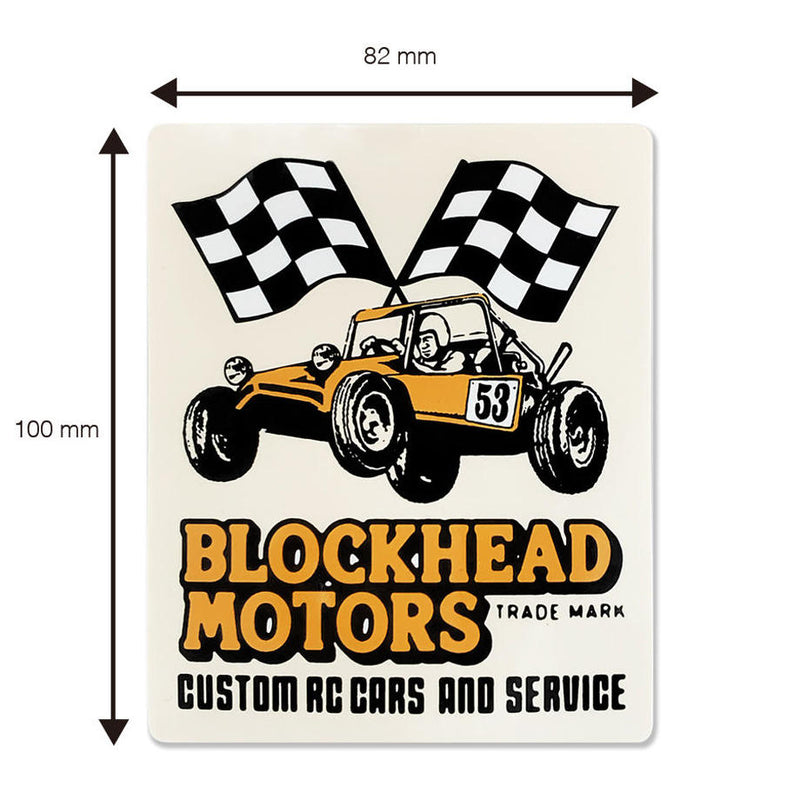 BLOCKHEAD MOTORS Racing Buggy Portrait Sticker