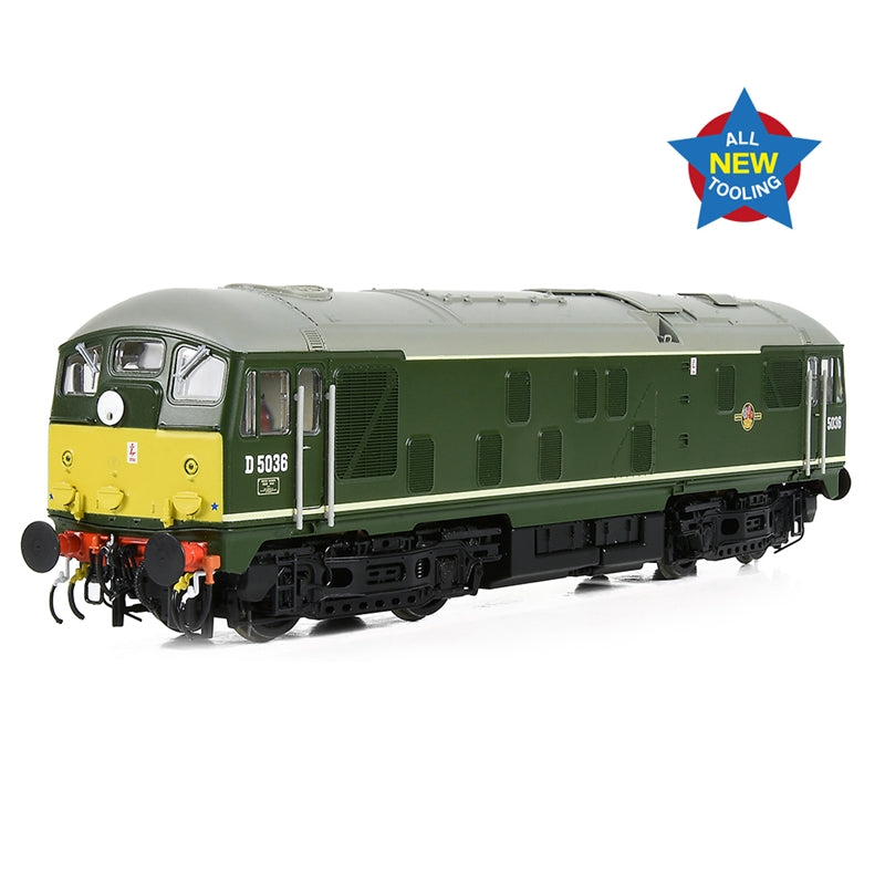 BRANCHLINE OO Class 24/0 D5036 Disc Headcode BR Green (Small Yellow Panels)