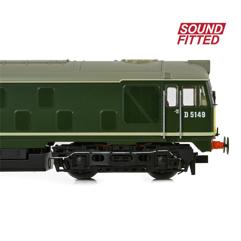 BRANCHLINE OO Class 24/1 D5149 BR Green (Small Yellow Panels) DCC Sound Fitted