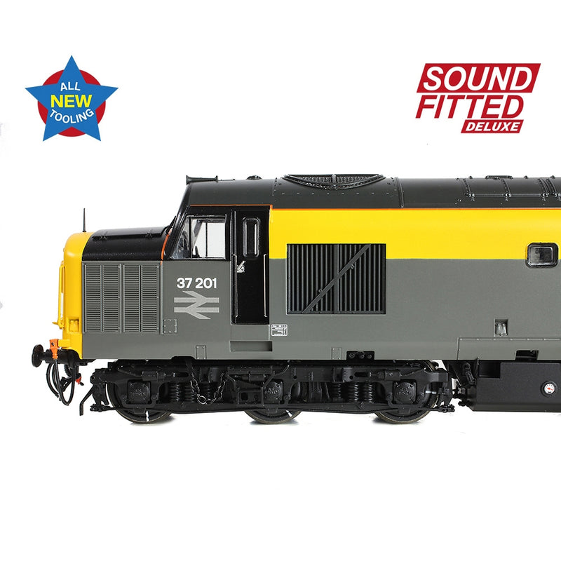 BRANCHLINE OO Class 37/0 Centre Headcode 37201 'St. Margaret' BR Eng. Grey & Yellow DCC Sound Fitted Deluxe