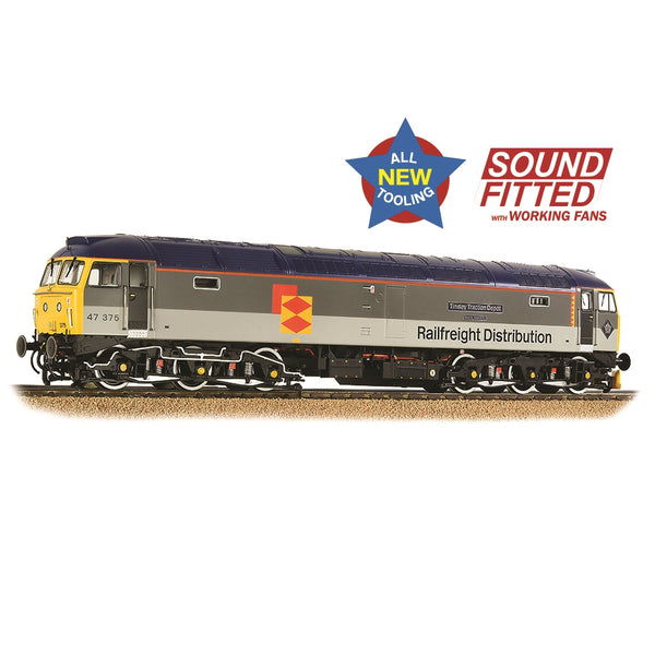 BRANCHLINE OO Class 47/3 47375 'Tinsley Traction Depot' BR RF Distribution European DCC Sound Fitted with Working Fans