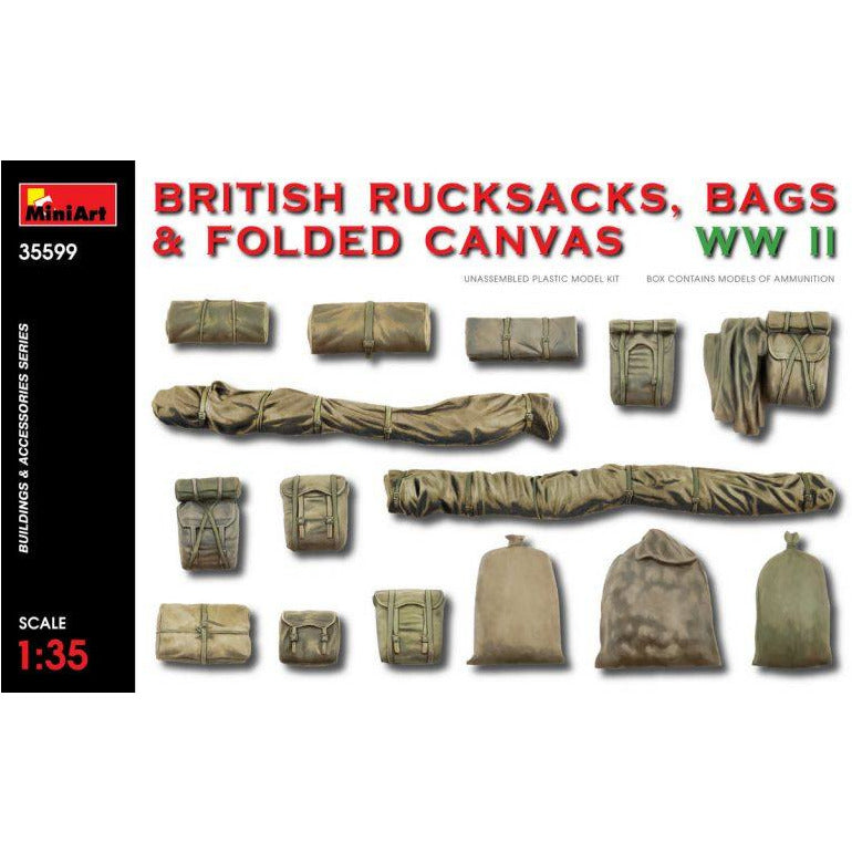 MINIART 1/35 British Rucksacks, Bags & Folded Canvas WWII