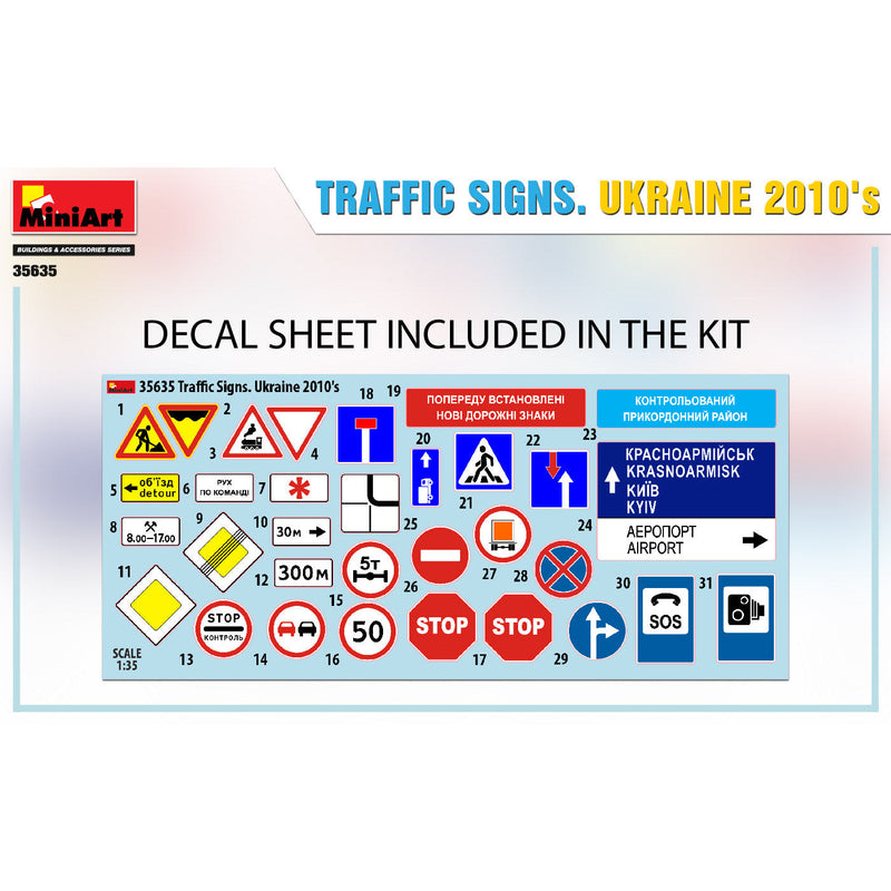 MINIART 1/35 Traffic Signs Ukraine 2010's
