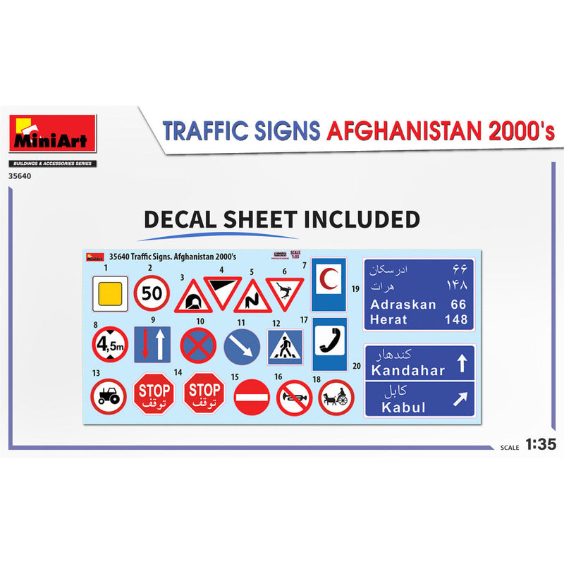 MINIART 1/35 Traffic Signs Afghanistan 2000's