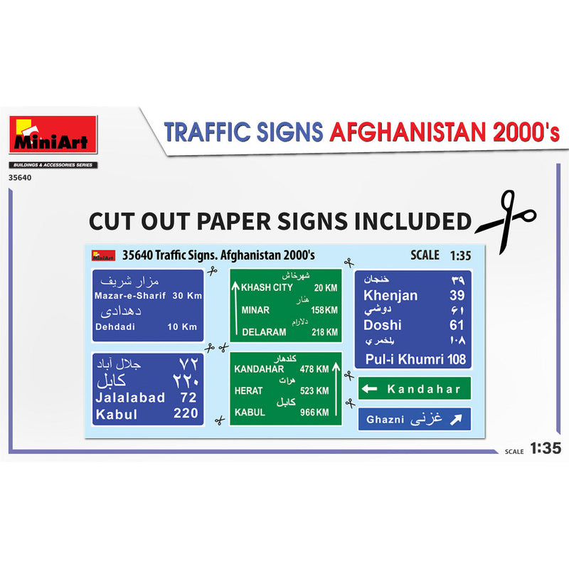 MINIART 1/35 Traffic Signs Afghanistan 2000's