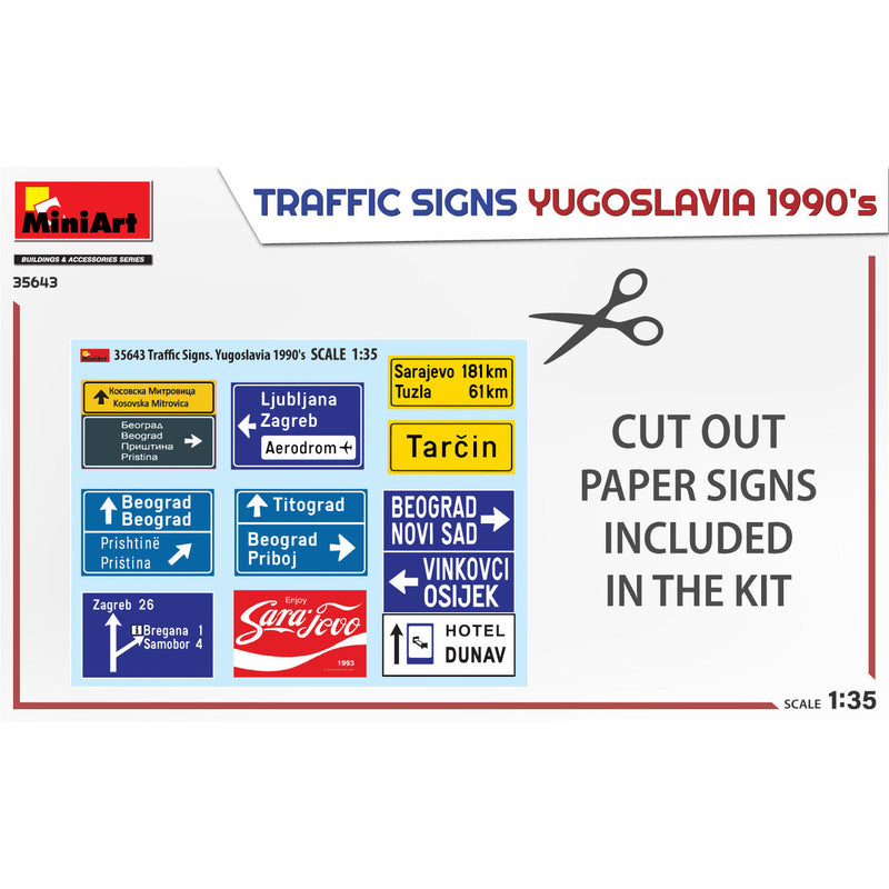 MINIART 1/35 Traffic Signs Yugoslavia 1990's