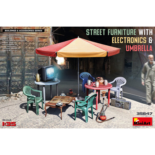 MINIART 1/35 Street Furniture with Electronic & Umbrella