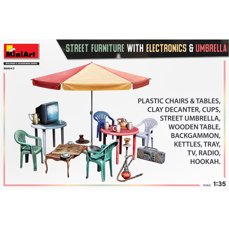 MINIART 1/35 Street Furniture with Electronic & Umbrella