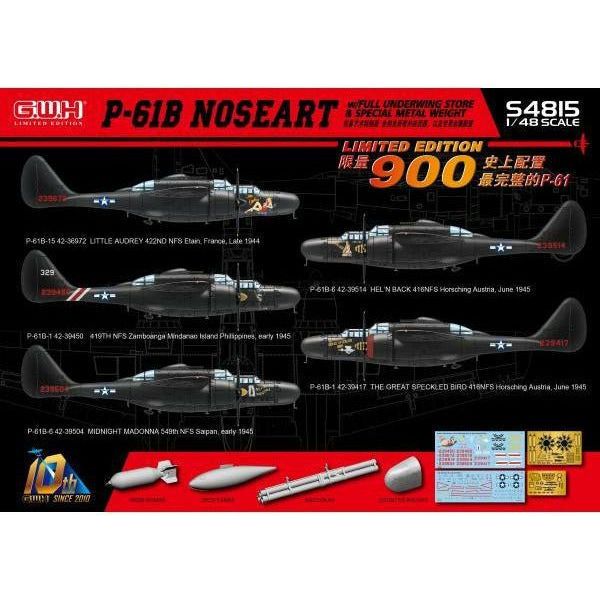 GREAT WALL 1/48 P-61B Black Widow Noseart & Stores