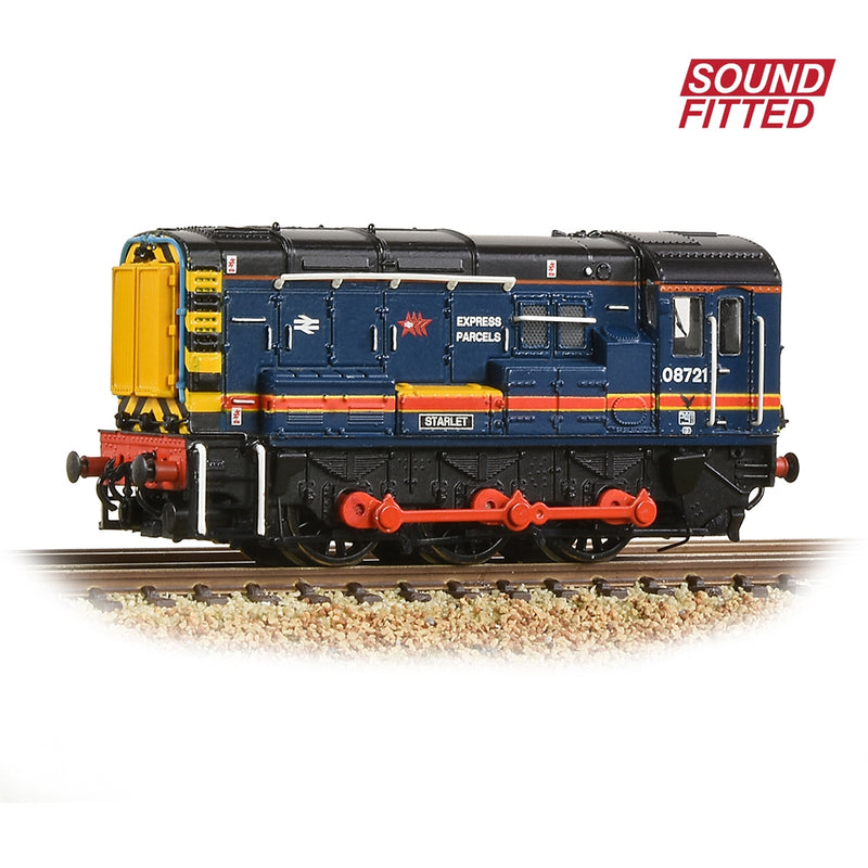 GRAHAM FARISH N Class 08 08721 BR Red Star Express Parcels DCC Sound Fitted