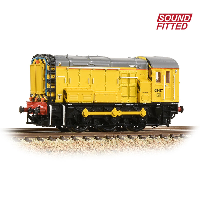 GRAHAM FARISH N Class 08 08417 Network Rail Yellow DCC Sound Fitted