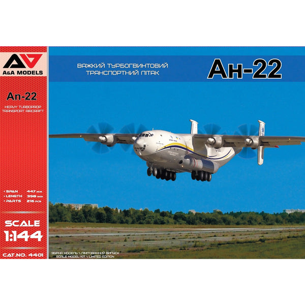 A&A MODELS 1/144 An-22 Heavy Turboprop Transport Airliner