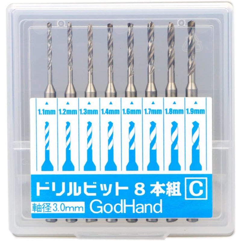 GODHAND Drill Bit 1.1 - 1.9mm Set of 8 (C)