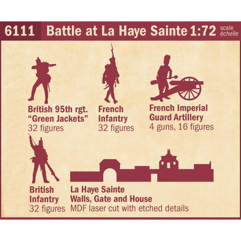 ITALERI 1/72 Waterloo 1815: Battle at La Haye Sainte Full P