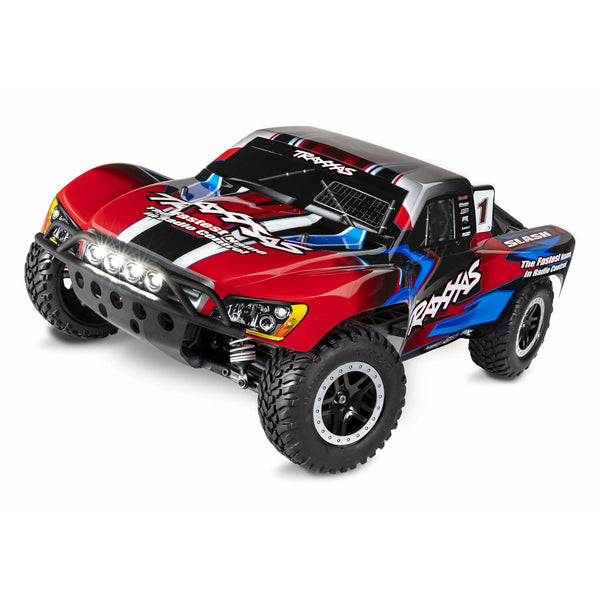 TRAXXAS 1/10 Slash 4WD Electric Short Course Truck with LED Lights Red