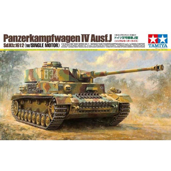 TAMIYA 1/16 German Tank Panzerkampfwagen IV Ausf.J Includes Single Motor