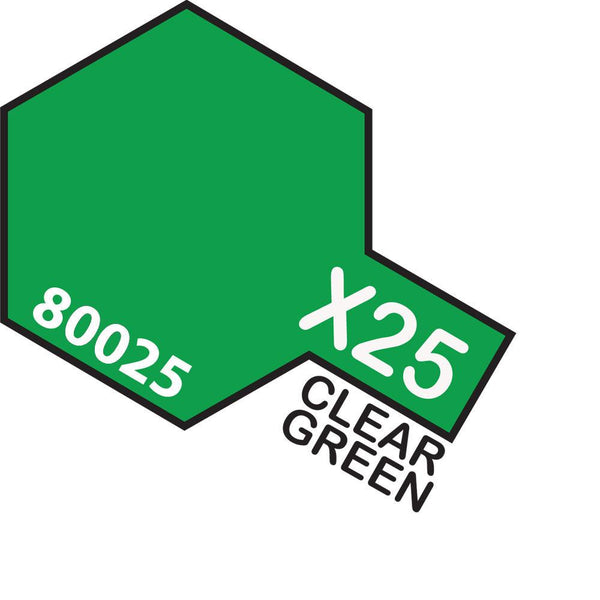 TAMIYA X-25 Clear Green Enamel Paint 10ml