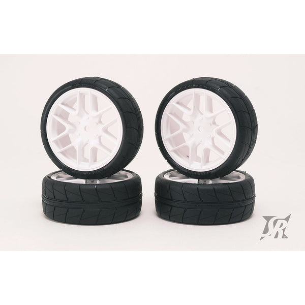 SWEEP Hankook Tread Belted Tyres Pre-Glued Set Pro-Compound 4 Pcs 36Deg