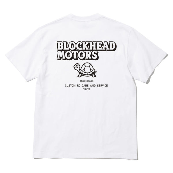 BLOCKHEAD MOTORS Standard T-Shirt/White Size L