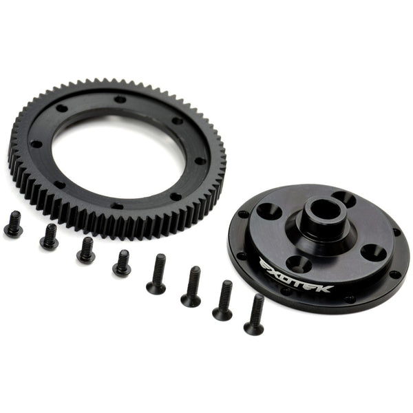 EXOTEK D418 Machined 72 Spur Gear and Mounting Plate