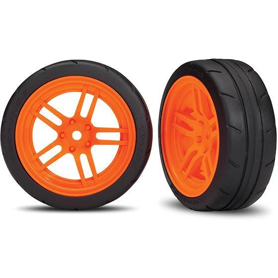 TRAXXAS Tyres & Wheels, Assembled, Glued, Orange (8373A)