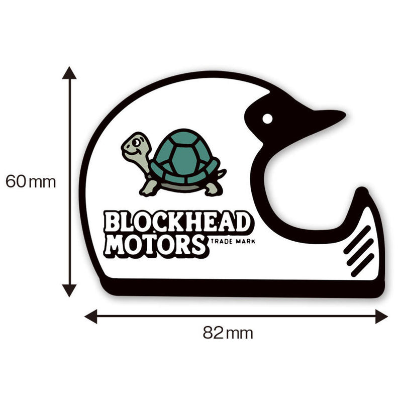 BLOCKHEAD MOTORS Helmet Sticker (Off-Road/White)