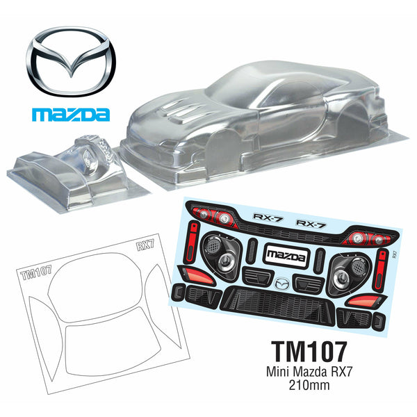 TEAM C 1/10 Mini Mazda RX7 Body 210mm