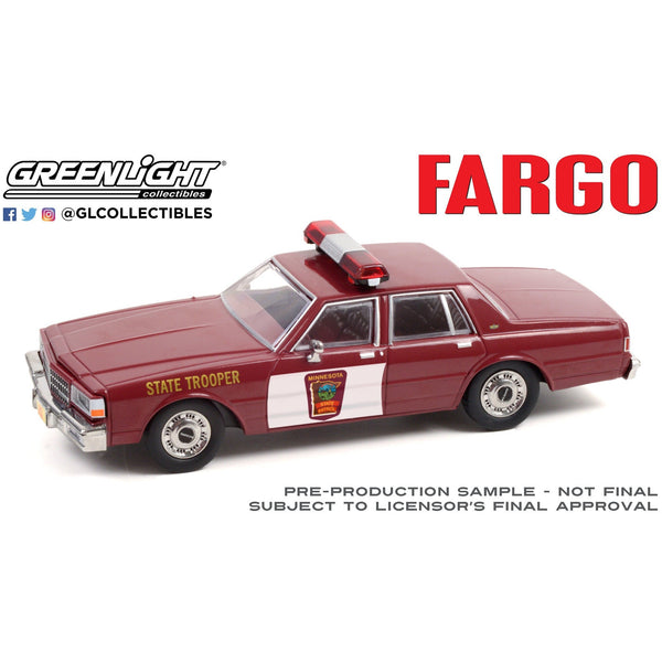 GREENLIGHT 1/43 Fargo (1996) 1987 Chevrolet Caprice Minnesota State Trooper