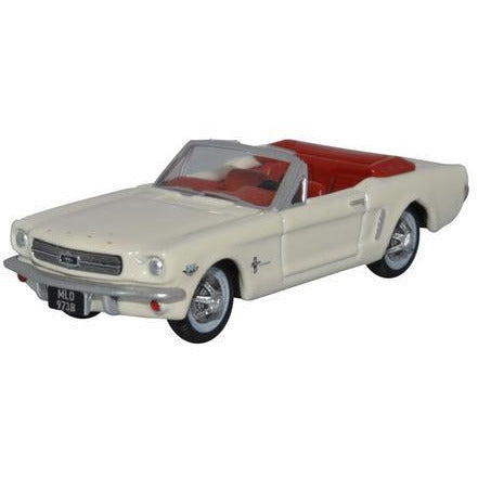 OXFORD 1/87 Ford Mustang 1965 Convertible Wimbledon White