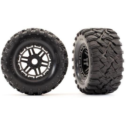 TRAXXAS Maxx Assemb Black Wheels Tyres (8972)
