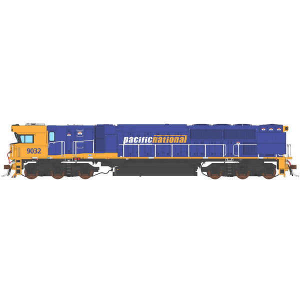 AUSCISION HO NSW 90 Class 9032 Pacific National - Blue/Yellow DCC Sound Fitted