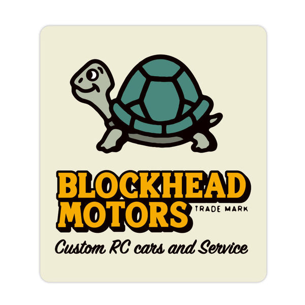BLOCKHEAD MOTORS Turtle Square Sticker