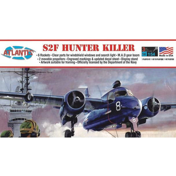 ATLANTIS 1/54 US Navy S2F Hunter Killer Plane
