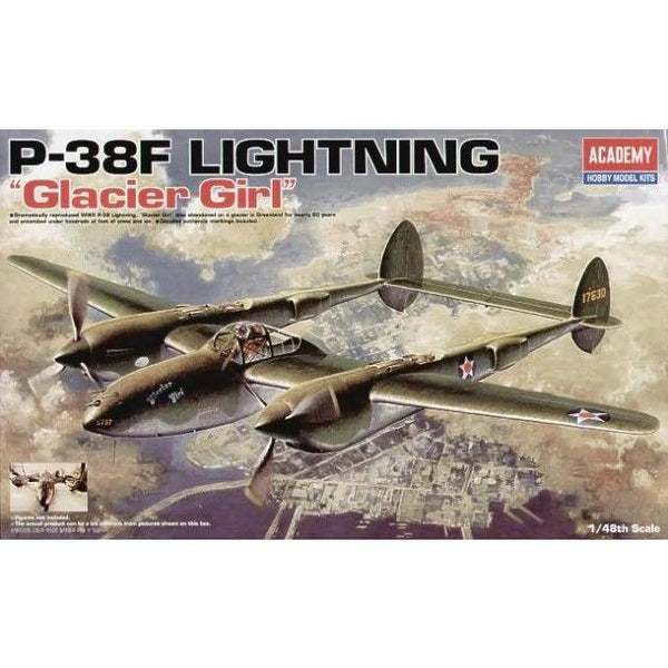 ACADEMY 1/48 P-38F Lighting Glacier Girl Lockheed