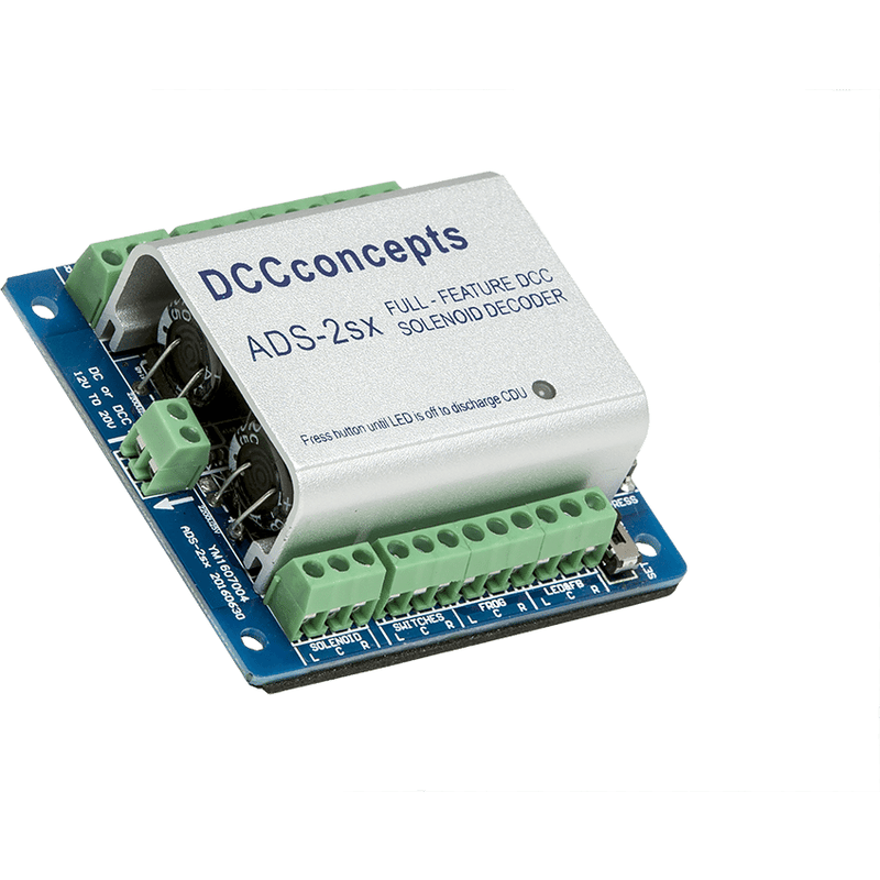 DCC CONCEPTS Accessory Decoder CDU Solenoid Drive SX 2-Way with Power-Off Memory and Protective Case