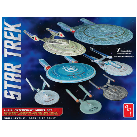 AMT 1/2500 Star Trek U.S.S. Enterprise Box Set - Snap