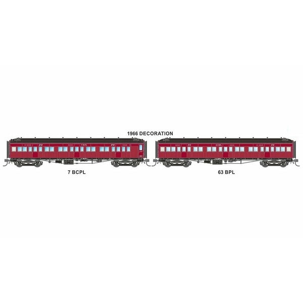 AUSTRAINS NEO HO PL-Type Carriage with Sliding Doors 1966 Decoration Two Pack