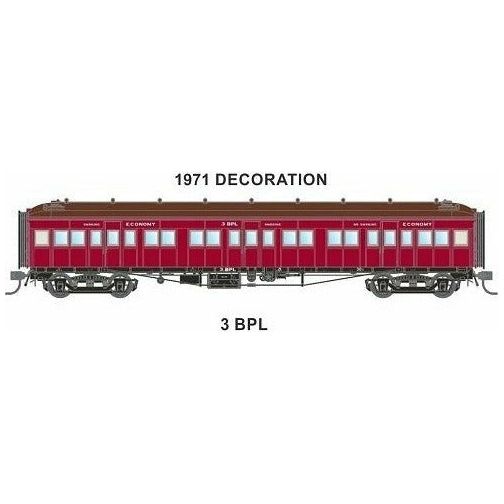 AUSTRAINS NEO HO PL-Type Carriage with Swing Doors 1971 Decoration Single Pack 3 BPL