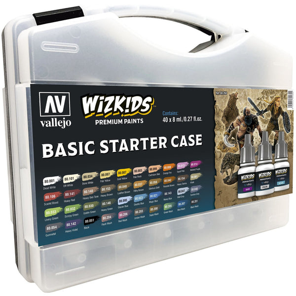 VALLEJO Basic Starter Case Wizkids Paints (40 Colour Set)