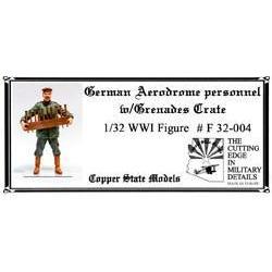 COPPER STATE MODELS 1/32 German Aerodrome Personnel w/Grena