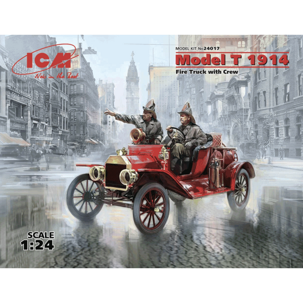 ICM 1/24 Model T 1914 Fire Truck w/Crew