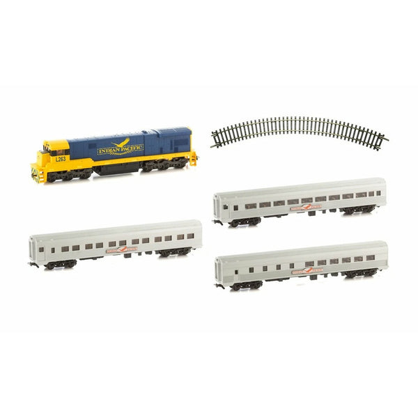 FRATESCHI HO Indian Pacific Set - C30 Loco & 3 Budd Cars with Track